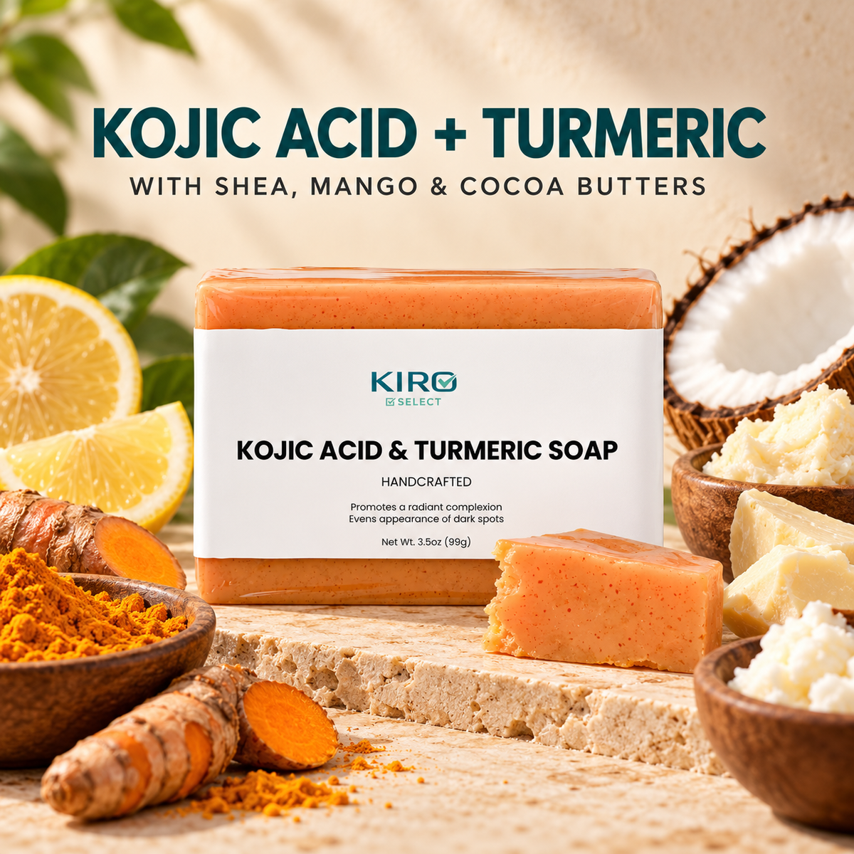 Kojic Acid & Turmeric Soap