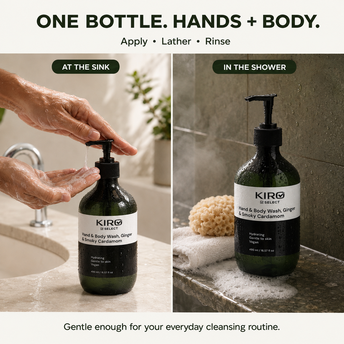 Hand & Body Wash, Ginger & Smoky Cardamom