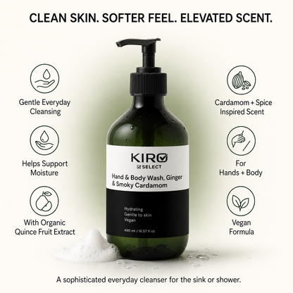 Hand & Body Wash, Ginger & Smoky Cardamom