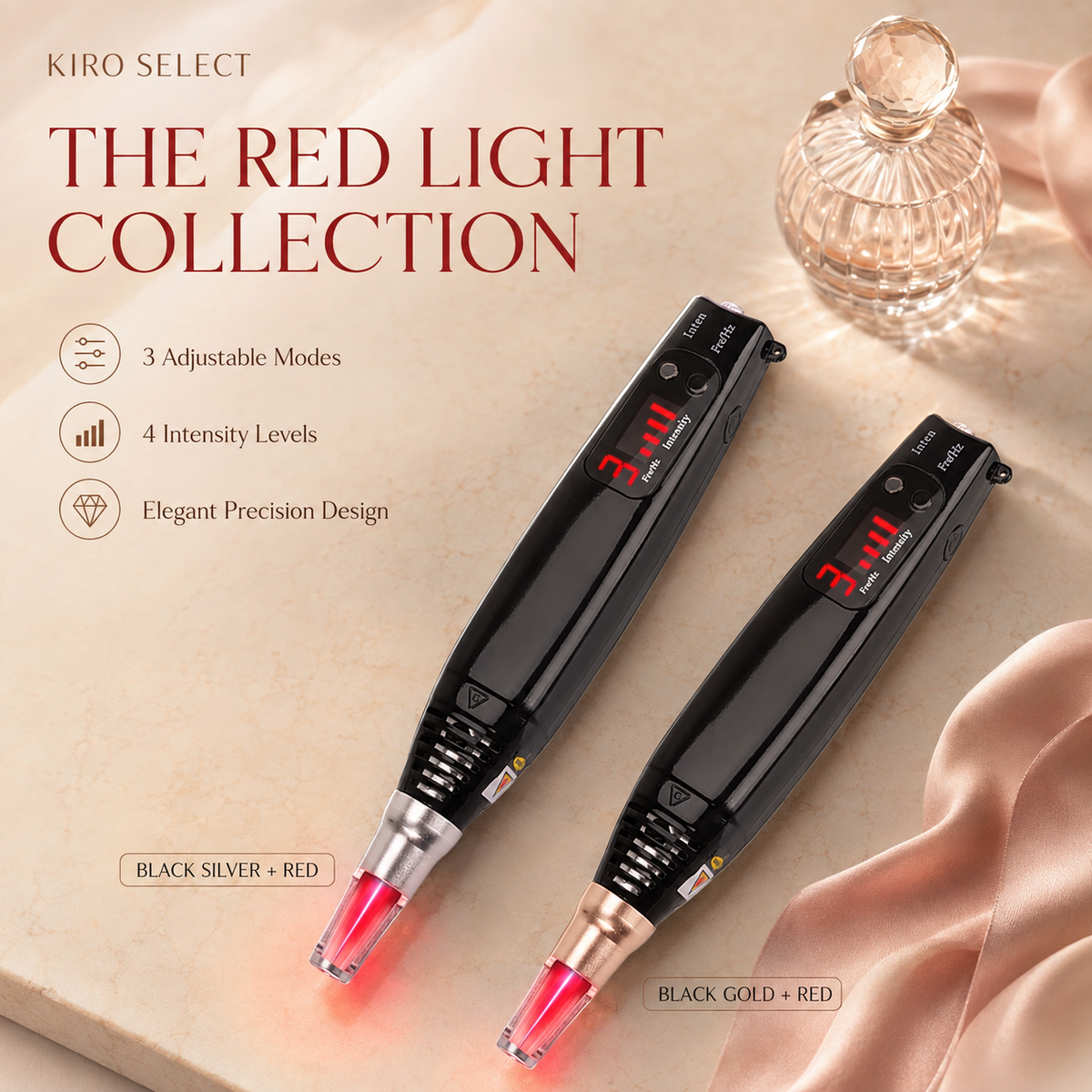 Multi-Light Beauty Pen – Adjustable Red & Blue Light Facial Device