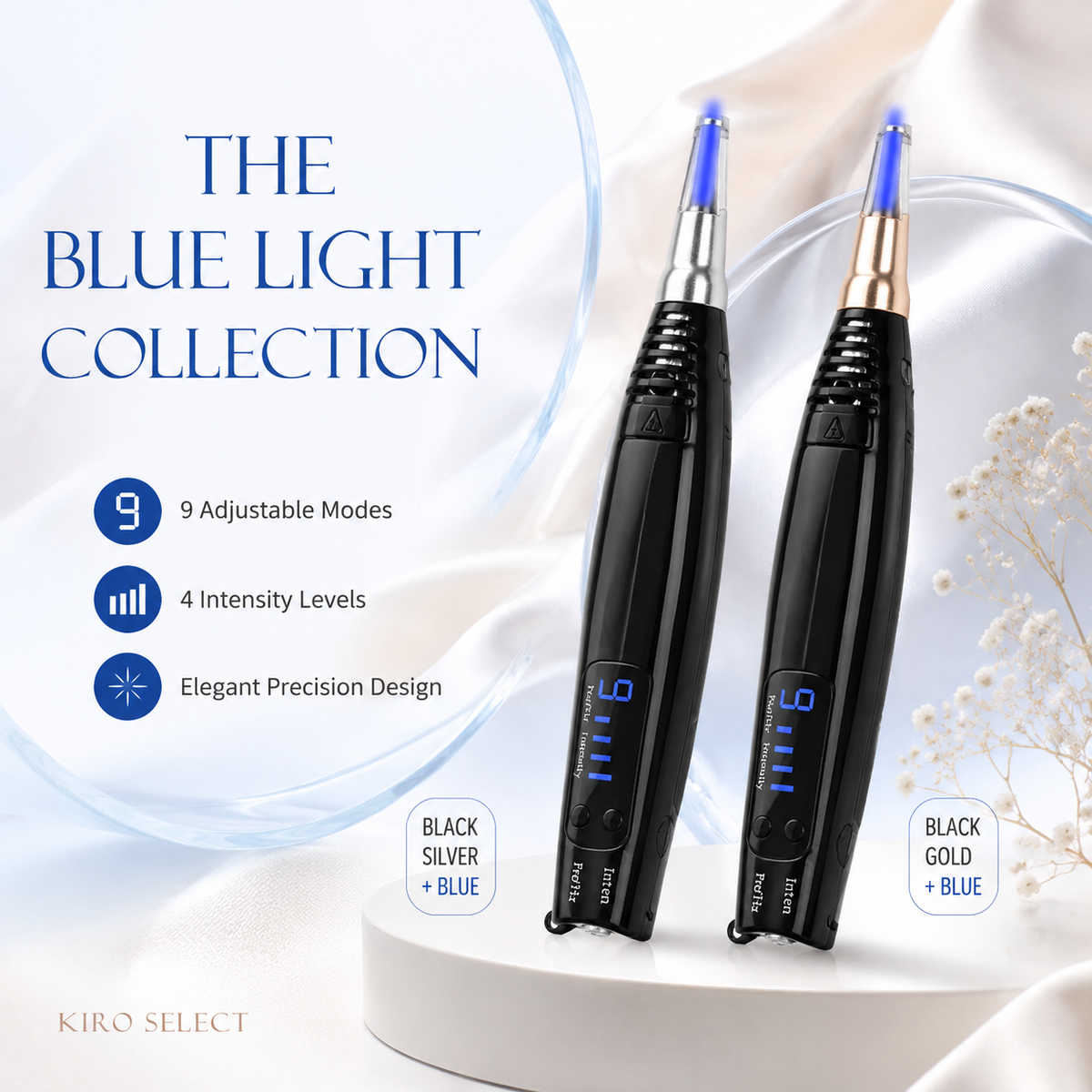 Multi-Light Beauty Pen – Adjustable Red & Blue Light Facial Device