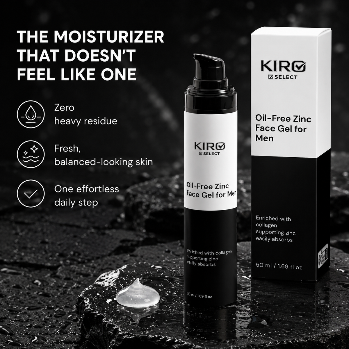 KIRO Select Oil-Free Zinc Face Gel for Men